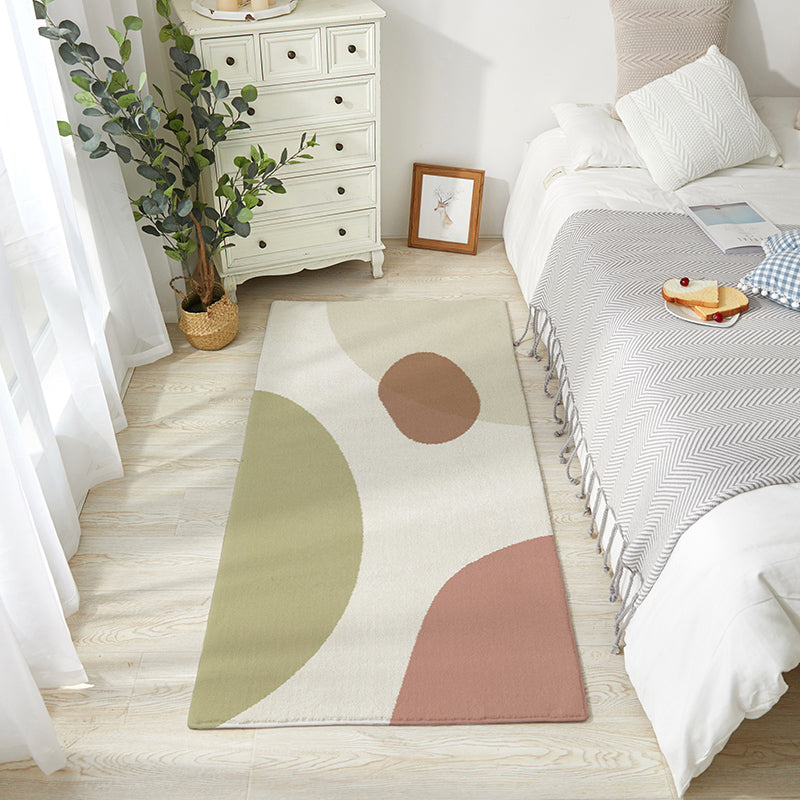 Simple Color Block Rug Multi-Colored Polypropylene Area Carpet Easy ...