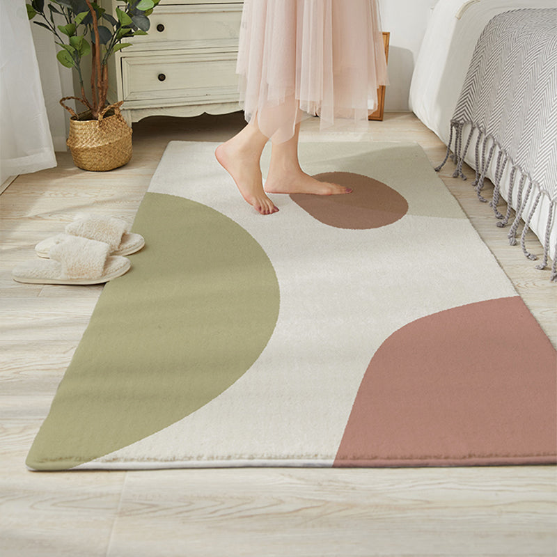 Simple Color Block Rug Multi-Colored Polypropylene Area Carpet Easy ...