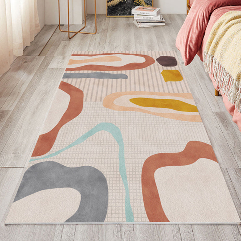 Multi Colored Relaxing Rug Lamb Wool Patchwork Indoor Rug Non-Slip Backing Machine Washable Rug for Decor Khaki Clearhalo 'Area Rug' 'Rug' 2214566