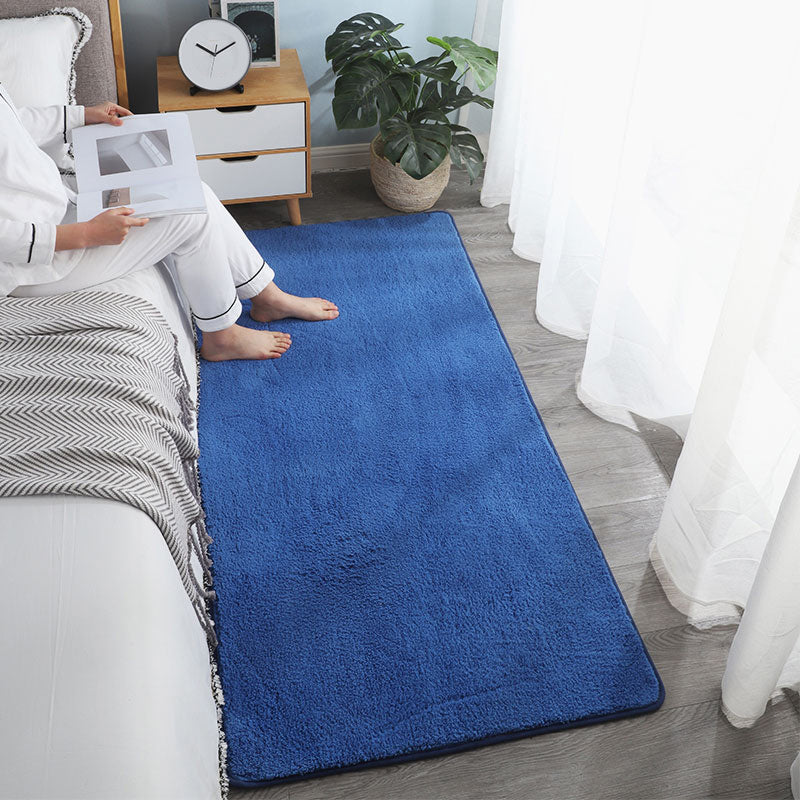 Southwestern Solid Color Rug Multi-Colored Lamb Wool Area Rug Non-Slip Backing Machine Washable Carpet for Bedroom Sky Blue Clearhalo 'Area Rug' 'Casual' 'Rugs' Rug' 2214591