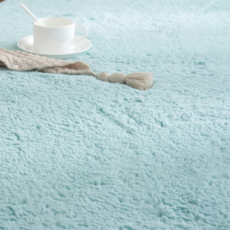 Multi-Colored Plain Rug Fluffy Calming Indoor Rug Pet Friendly Anti-Slip Backing Carpet for Room Decor Lake Blue Clearhalo 'Area Rug' 'Casual' 'Rugs' Rug' 2214627