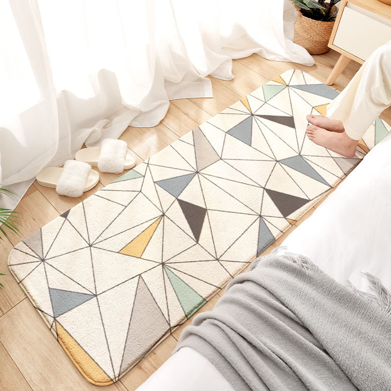 Comfort Geometric Pattern Rug Multi Colored Acrylic Area Carpet Anti-Slip Backing Washable Rug for Home Beige Clearhalo 'Area Rug' 'Rug' 2214650
