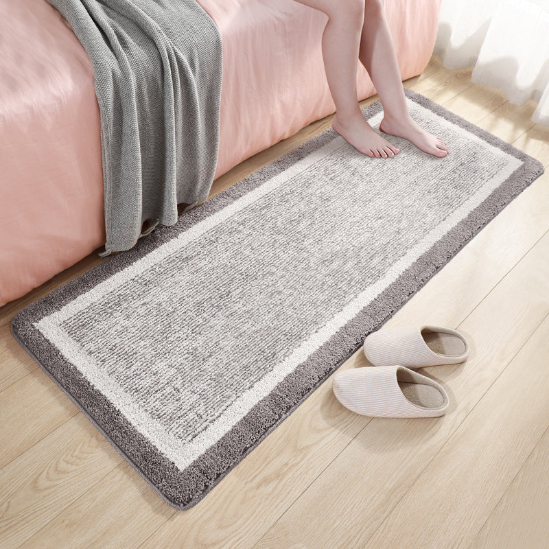 Casual Bedroom Rug Multi-Colored Plain Area Rug Easy Care Washable Anti-Slip Carpet Grey Clearhalo 'Area Rug' 'Casual' 'Rugs' Rug' 2214667