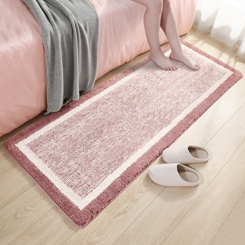 Casual Bedroom Rug Multi-Colored Plain Area Rug Easy Care Washable Anti-Slip Carpet Light Pink Clearhalo 'Area Rug' 'Casual' 'Rugs' Rug' 2214672