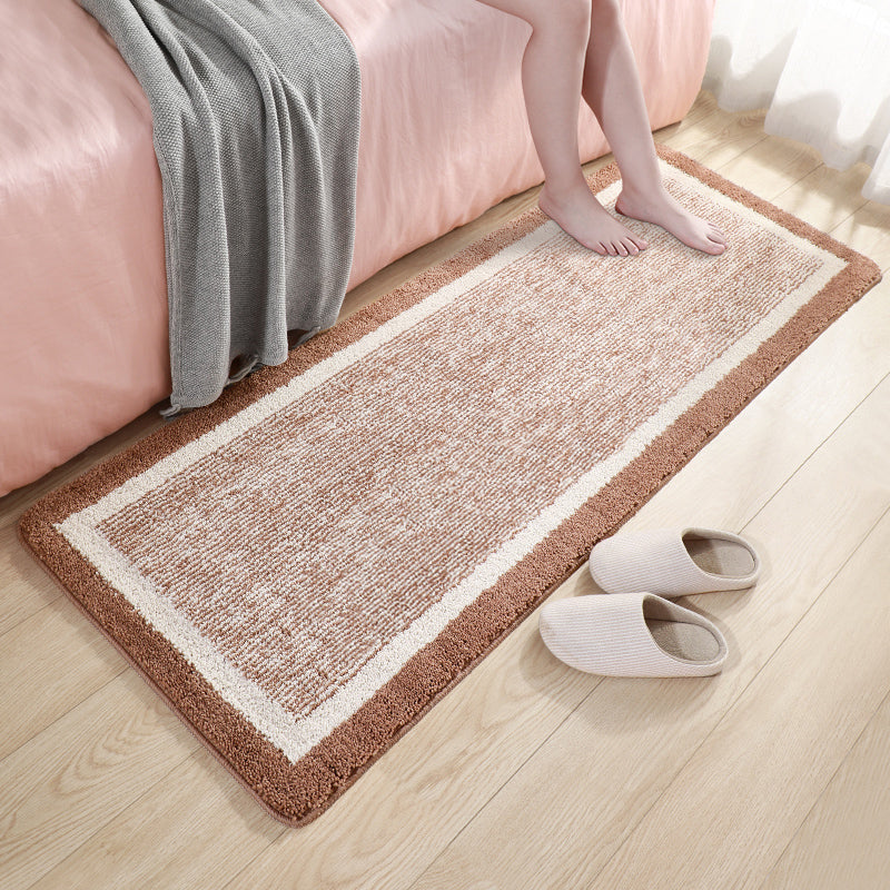 Casual Bedroom Rug Multi-Colored Plain Area Rug Easy Care Washable Anti-Slip Carpet Champagne Clearhalo 'Area Rug' 'Casual' 'Rugs' Rug' 2214677