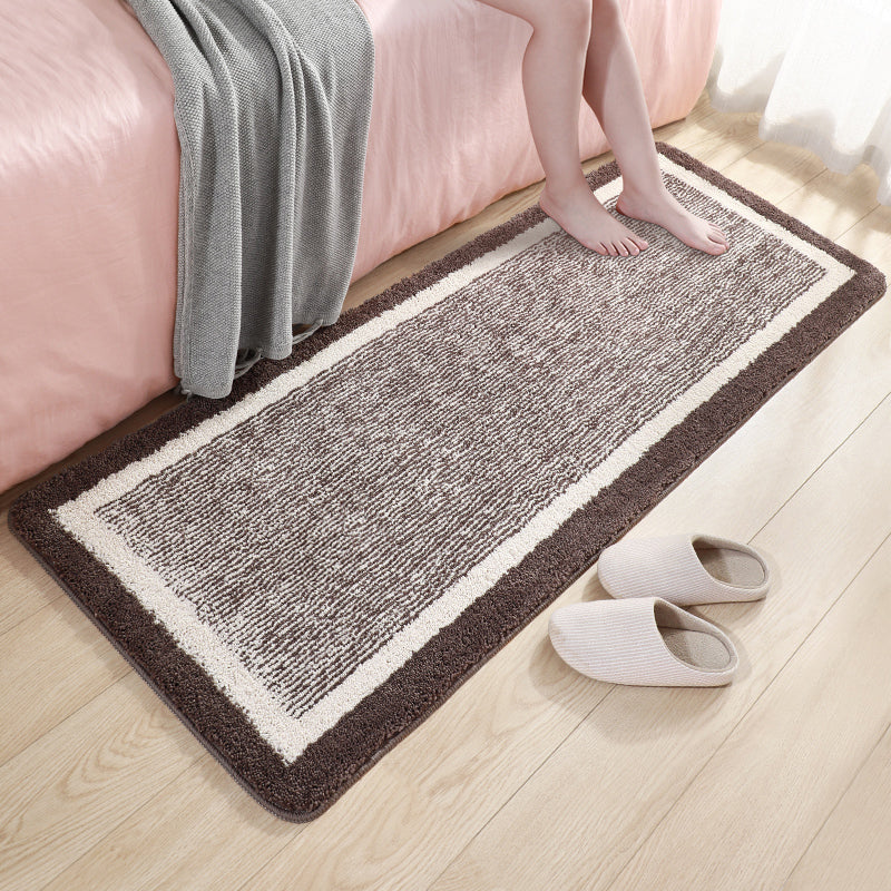 Casual Bedroom Rug Multi-Colored Plain Area Rug Easy Care Washable Anti-Slip Carpet Brown Clearhalo 'Area Rug' 'Casual' 'Rugs' Rug' 2214678
