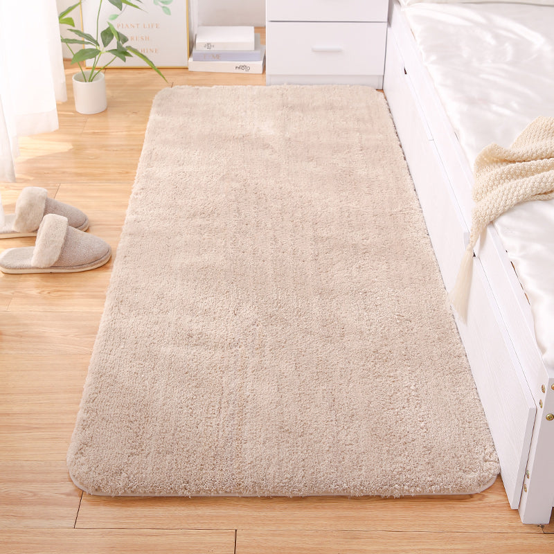 Minimalist Plain Rug Multi Color Polypropylene Area Rug Anti-Slip Machine Washable Carpet for Home Decoration Beige Clearhalo 'Area Rug' 'Casual' 'Rugs' Rug' 2214701