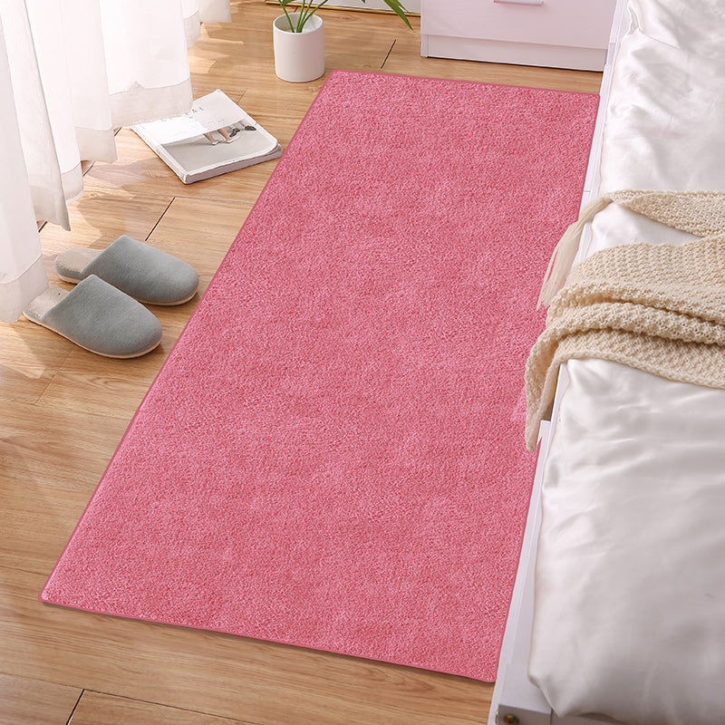 Minimalist Plain Rug Multi Color Polypropylene Area Rug Anti-Slip Machine Washable Carpet for Home Decoration Nude Pink Clearhalo 'Area Rug' 'Casual' 'Rugs' Rug' 2214704