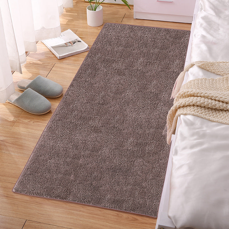 Minimalist Plain Rug Multi Color Polypropylene Area Rug Anti-Slip Machine Washable Carpet for Home Decoration Dark Brown Clearhalo 'Area Rug' 'Casual' 'Rugs' Rug' 2214707