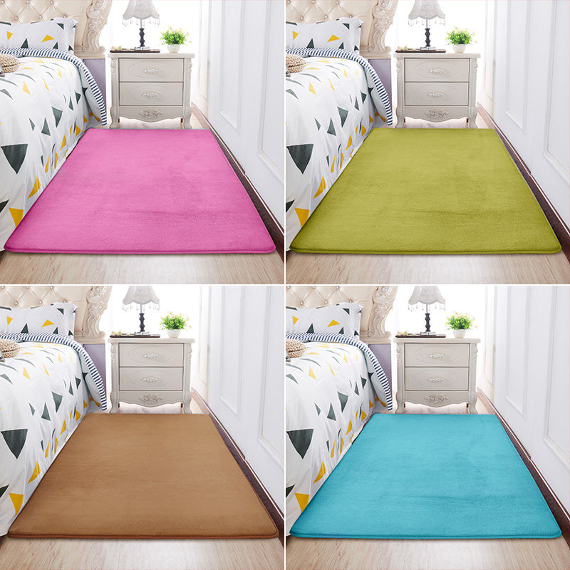 Casual Multi Color Modern Rug Synthetics Solid Color Carpet Anti-Slip Backing Stain-Resistant Rug for Bedroom Clearhalo 'Area Rug' 'Casual' 'Rugs' Rug' 2214720