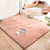Relaxing Room Rug Multi Colored Solid Indoor Rug Synthetics Pet Friendly Non-Slip Backing Washable Carpet Pink Clearhalo 'Area Rug' 'Casual' 'Rugs' Rug' 2214737