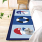 Cute Kids Room Rug Multi Color Fairy Tale Pattern Area Rug Polyster Non-Slip Washable Pet Friendly Carpet Blue Clearhalo 'Area Rug' 'Rug' 2214770