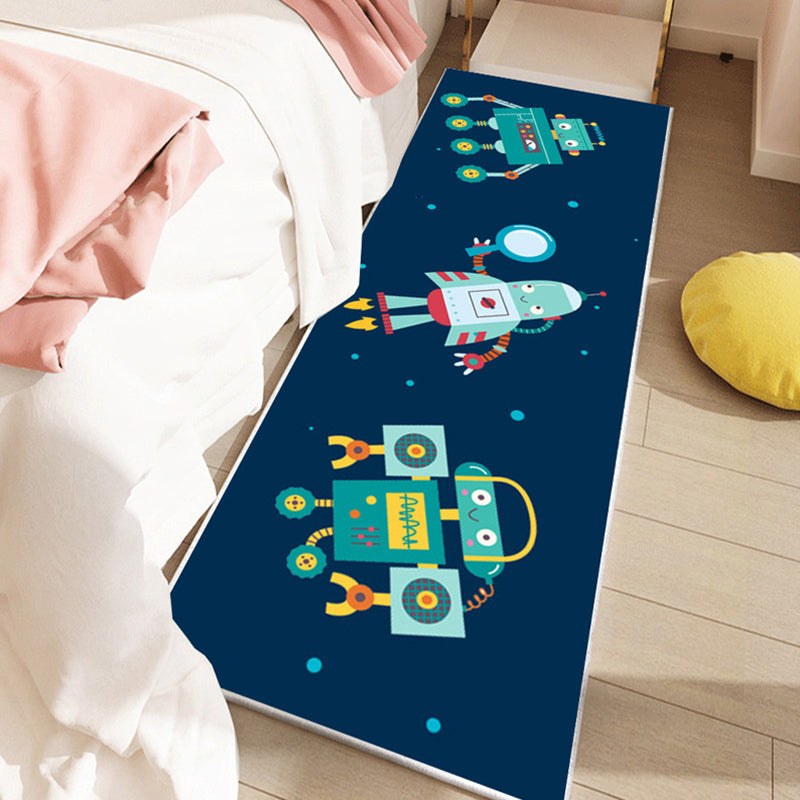 Cute Kids Room Rug Multi Color Fairy Tale Pattern Area Rug Polyster Non-Slip Washable Pet Friendly Carpet Green Clearhalo 'Area Rug' 'Rug' 2214775