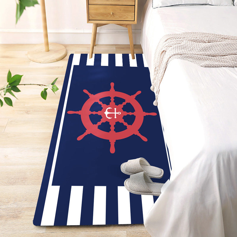 Cute Kids Room Rug Multi Color Fairy Tale Pattern Area Rug Polyster Non-Slip Washable Pet Friendly Carpet Dark Blue Clearhalo 'Area Rug' 'Rug' 2214781