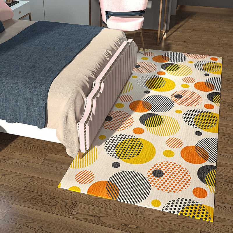 Southwestern Decoration Rug Multi Colored Polka Dot Print Indoor Rug Polypropylene Anti-Slip Washable Rug Yellow Clearhalo 'Area Rug' 'Rug' 2214800