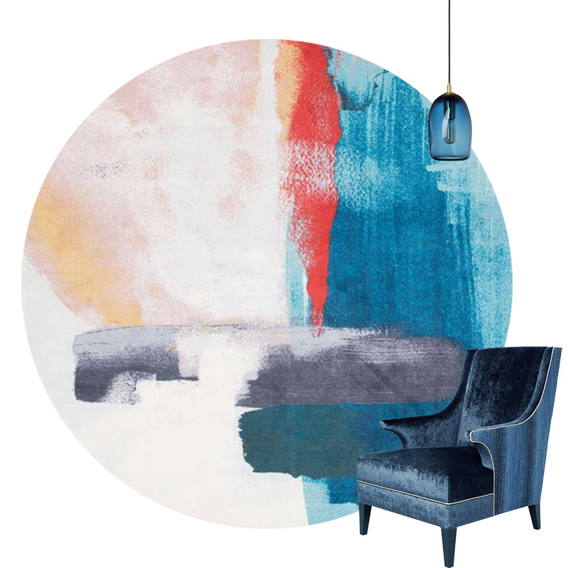 Multi-Color Luxury Rug Synthetics Geometric Pattern Indoor Rug Anti-Slip Backing Machine Washable Carpet for Room Lake Blue Clearhalo 'Area Rug' 'Rug' 2214818