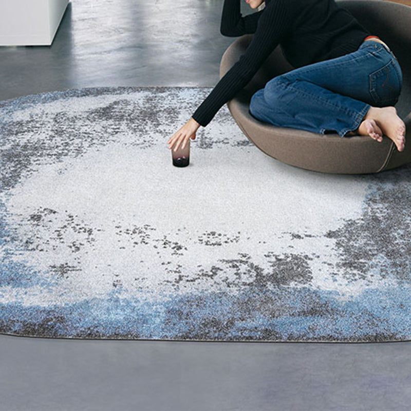 Chinese Home Decoration Rug Multi Color Polyster Area Carpet Pet Friendly Washable Stain-Resistant Rug Gray Blue Clearhalo 'Area Rug' 'Rug' 2214882