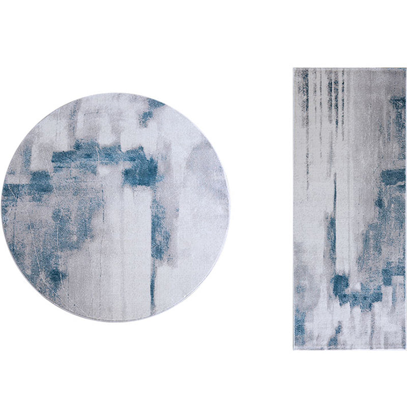 Multi Colored Abstract Printed Rug Polypropylene Cyberpunk Area Rug Pet Friendly Easy Care Carpet for Living Room Light Gray Clearhalo 'Area Rug' 'Rug' 2214895