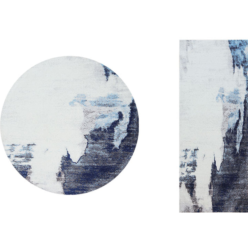 Multi Colored Abstract Printed Rug Polypropylene Cyberpunk Area Rug Pet Friendly Easy Care Carpet for Living Room Black-Gray Clearhalo 'Area Rug' 'Rug' 2214908