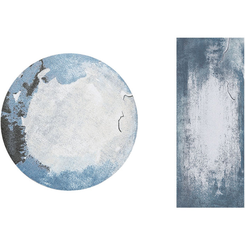 Multi Colored Abstract Printed Rug Polypropylene Cyberpunk Area Rug Pet Friendly Easy Care Carpet for Living Room Silver Gray Clearhalo 'Area Rug' 'Rug' 2214909