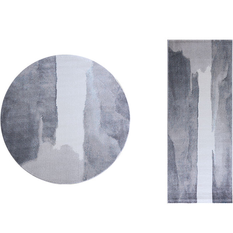 Multi Colored Abstract Printed Rug Polypropylene Cyberpunk Area Rug Pet Friendly Easy Care Carpet for Living Room White-Gray Clearhalo 'Area Rug' 'Rug' 2214914