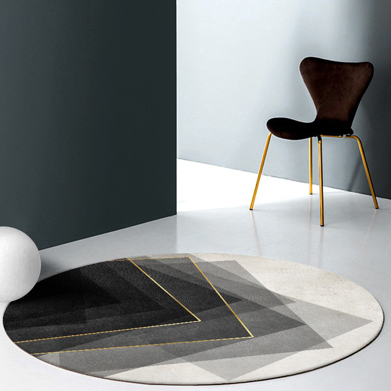 Simple Trendy Rug Multi Colored Abstract Print Indoor Rug Anti-Slip Backing Stain-Resistant Carpet for Decoration Black Clearhalo 'Area Rug' 'Rug' 2214921