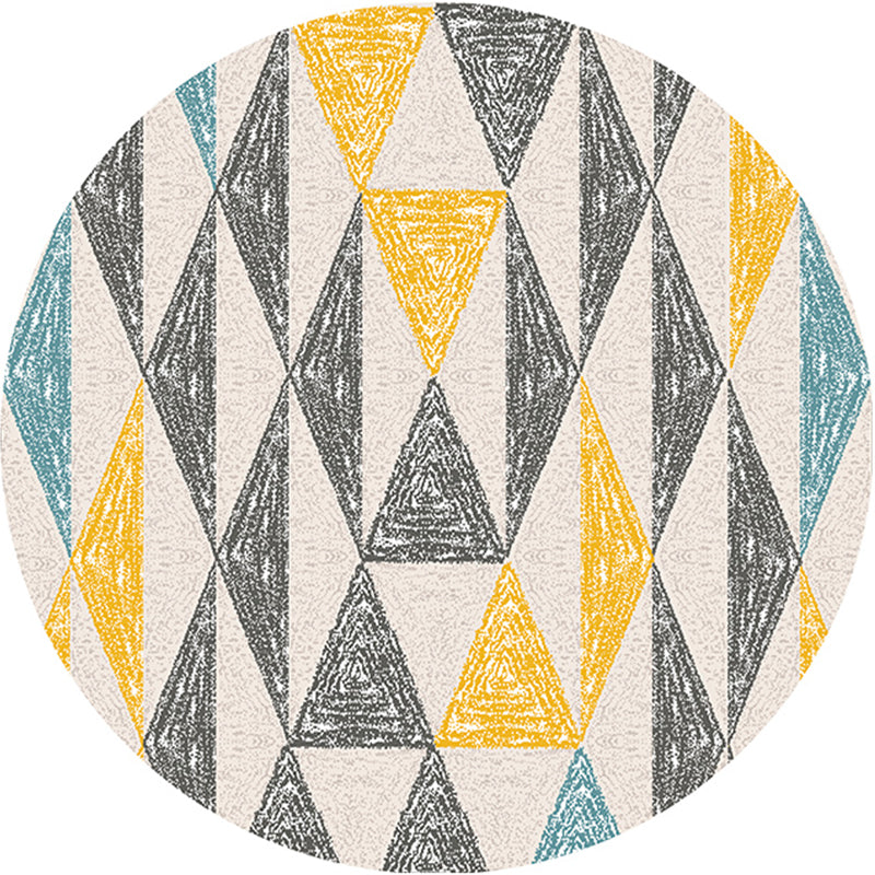 Simple Trendy Rug Multi Colored Abstract Print Indoor Rug Anti-Slip Backing Stain-Resistant Carpet for Decoration Gray-Yellow Clearhalo 'Area Rug' 'Rug' 2214922