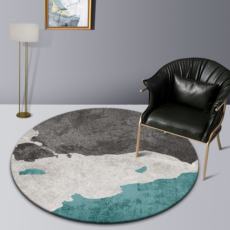 Industrial Abstract Patterned Rug Multi Color Cotton Blend Carpet Non-Slip Backing Pet Friendly Rug for Home Gray-Green Clearhalo 'Area Rug' 'Rug' 2214947
