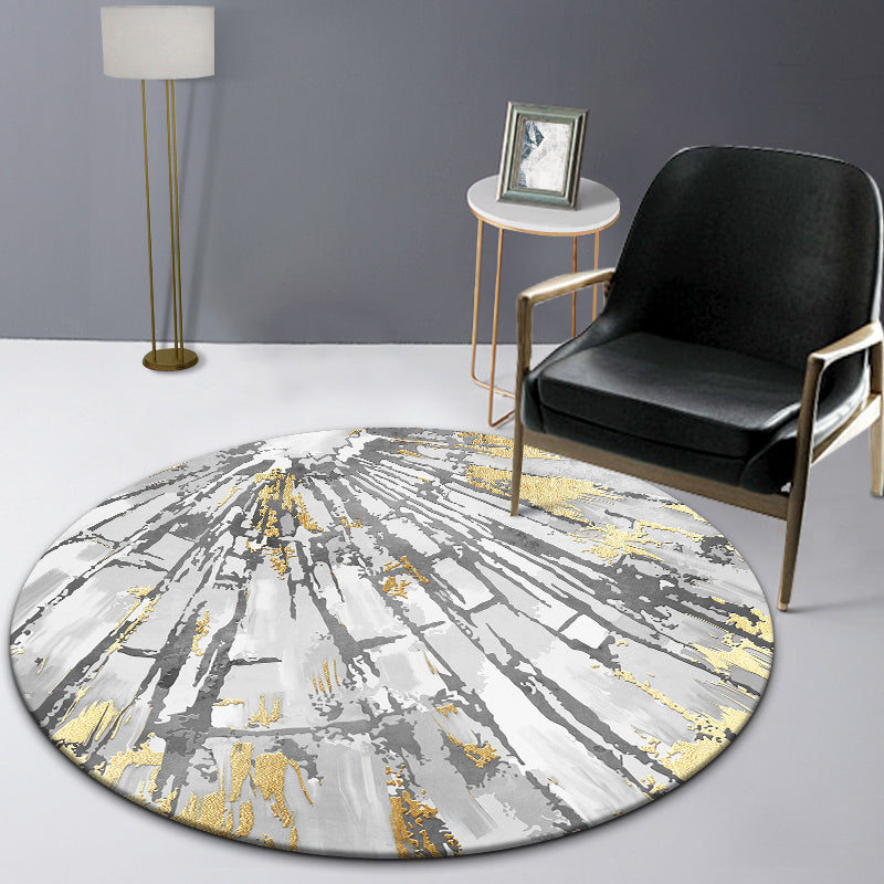 Industrial Abstract Patterned Rug Multi Color Cotton Blend Carpet Non-Slip Backing Pet Friendly Rug for Home Gold Clearhalo 'Area Rug' 'Rug' 2214954
