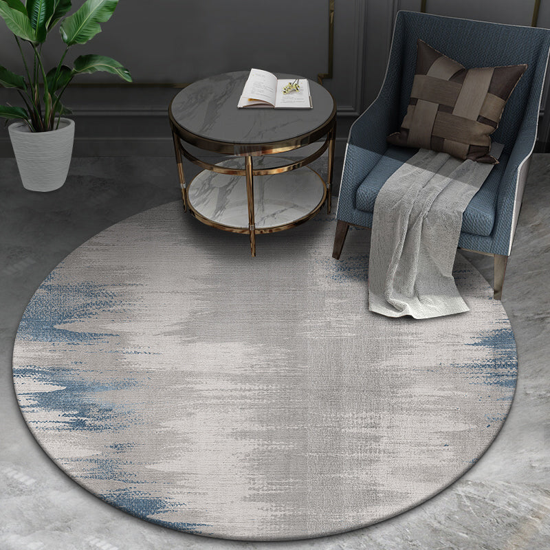 Industrial Abstract Patterned Rug Multi Color Cotton Blend Carpet Non-Slip Backing Pet Friendly Rug for Home Blue Clearhalo 'Area Rug' 'Rug' 2214956