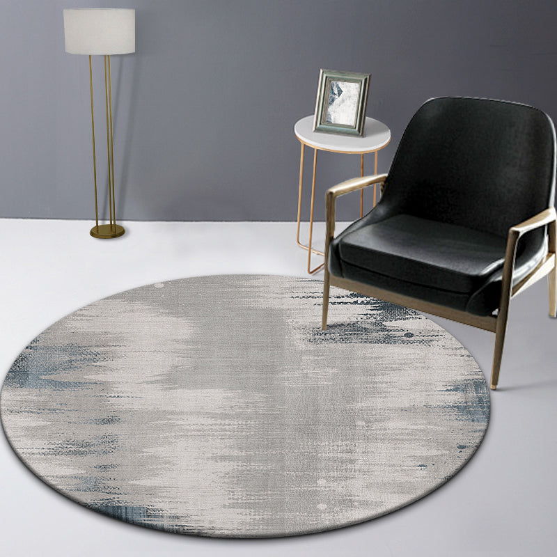 Industrial Abstract Patterned Rug Multi Color Cotton Blend Carpet Non-Slip Backing Pet Friendly Rug for Home Pewter Clearhalo 'Area Rug' 'Rug' 2214959