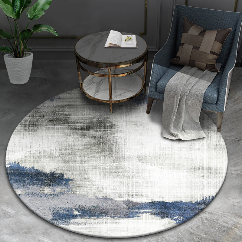 Industrial Abstract Patterned Rug Multi Color Cotton Blend Carpet Non-Slip Backing Pet Friendly Rug for Home Gray-White Clearhalo 'Area Rug' 'Rug' 2214961