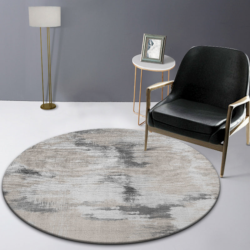 Industrial Abstract Patterned Rug Multi Color Cotton Blend Carpet Non-Slip Backing Pet Friendly Rug for Home Gray-Khaki Clearhalo 'Area Rug' 'Rug' 2214962
