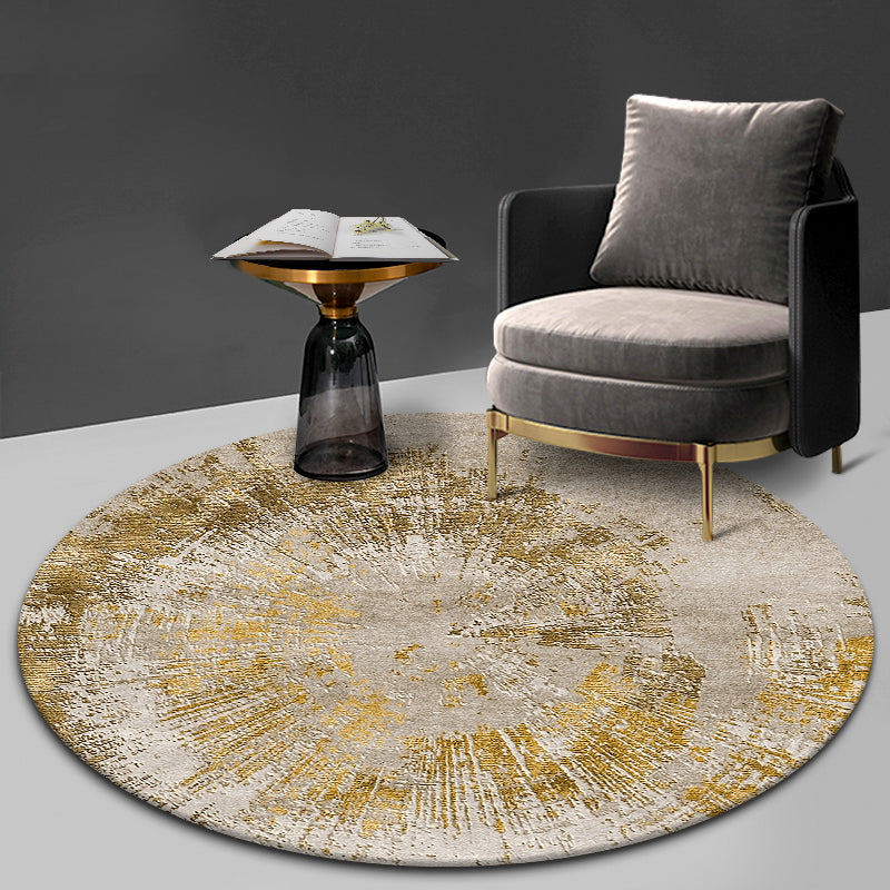 Industrial Abstract Patterned Rug Multi Color Cotton Blend Carpet Non-Slip Backing Pet Friendly Rug for Home Ginger Clearhalo 'Area Rug' 'Rug' 2214965