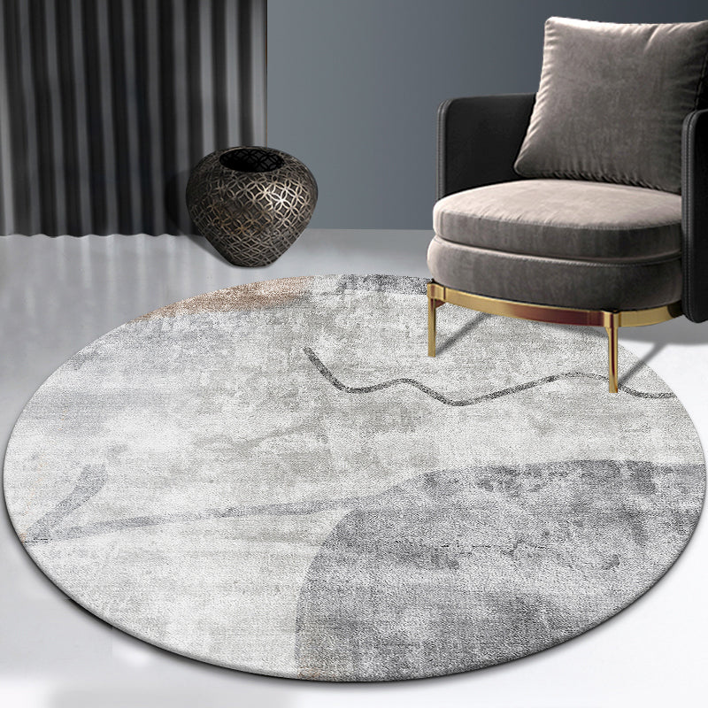Industrial Abstract Patterned Rug Multi Color Cotton Blend Carpet Non-Slip Backing Pet Friendly Rug for Home Light Gray-White Clearhalo 'Area Rug' 'Rug' 2214966