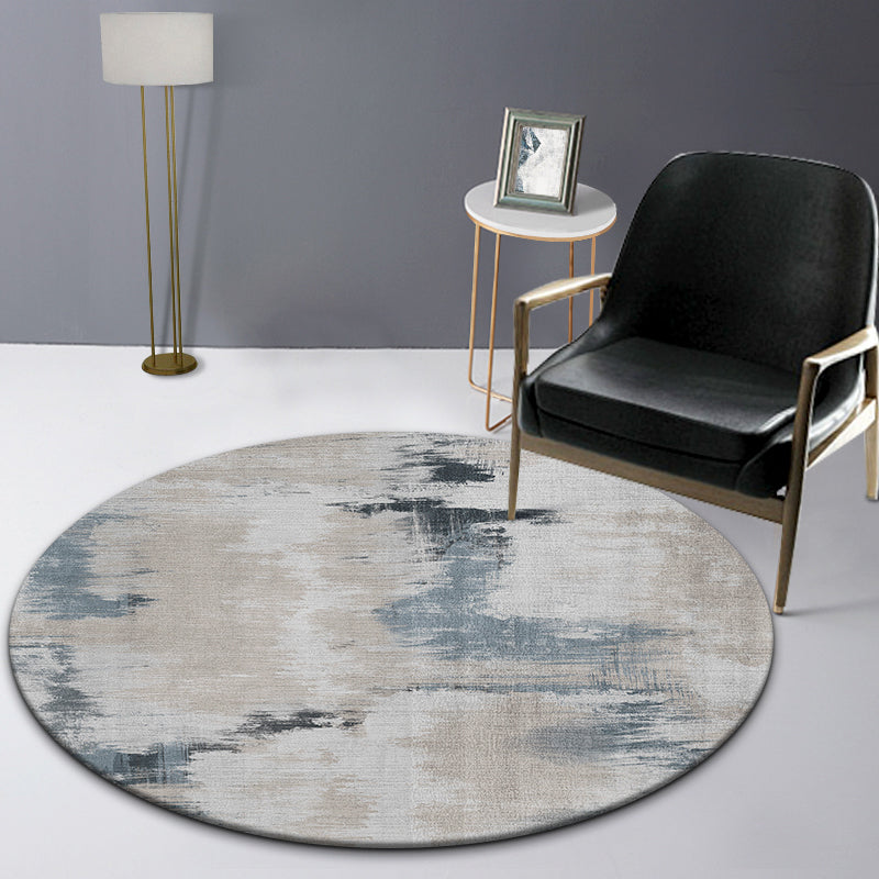 Industrial Abstract Patterned Rug Multi Color Cotton Blend Carpet Non-Slip Backing Pet Friendly Rug for Home Dark Blue Clearhalo 'Area Rug' 'Rug' 2214969