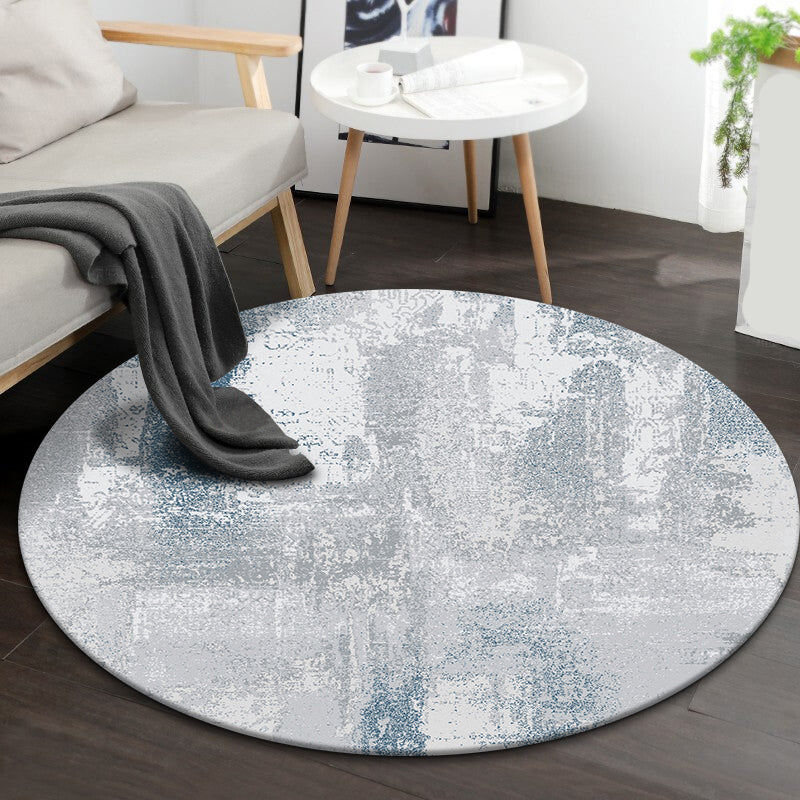 Industrial Abstract Patterned Rug Multi Color Cotton Blend Carpet Non-Slip Backing Pet Friendly Rug for Home Gray-Blue Clearhalo 'Area Rug' 'Rug' 2214970