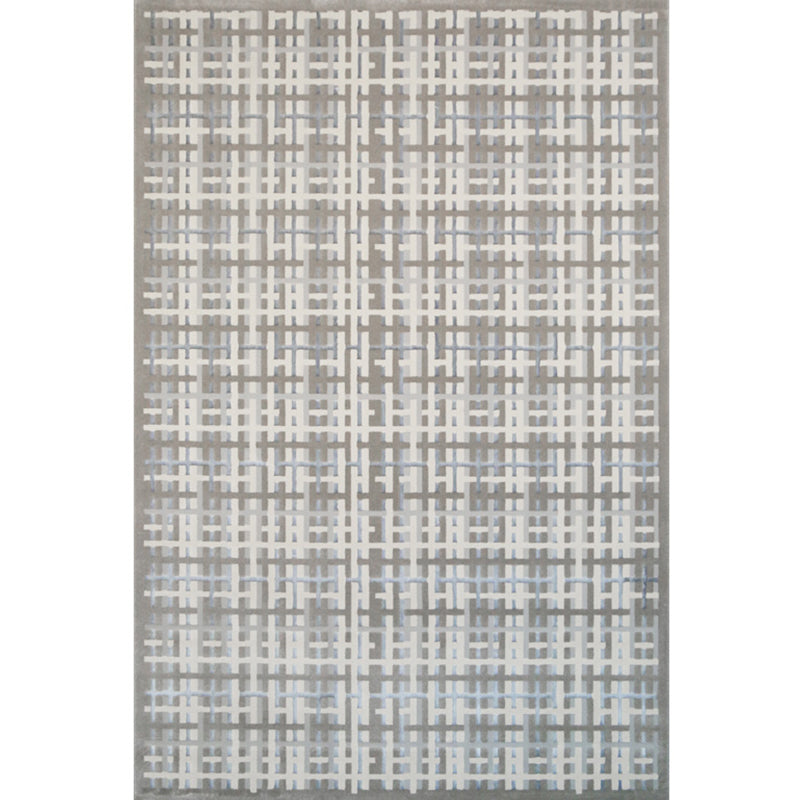 Multi-Colored Abstract Rug Cotton Blend Steampunk Area Carpet Anti-Slip Backing Washable Rug for Living Room Dark Gray Clearhalo 'Area Rug' 'Rug' 2214987
