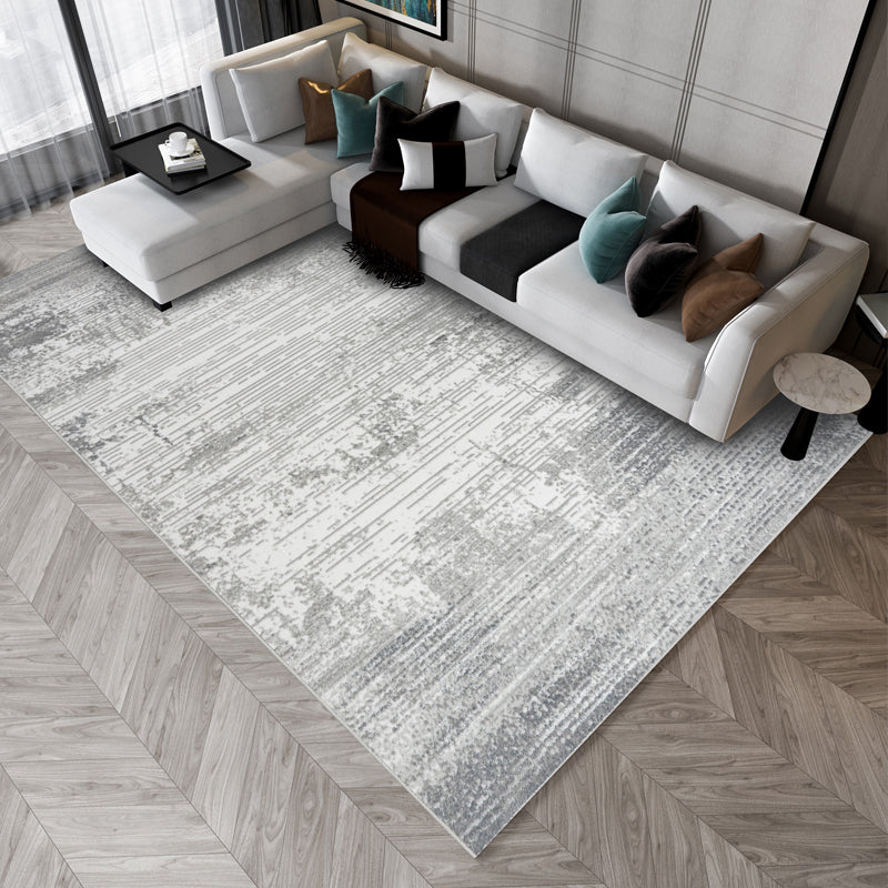 Nordic Abstract Print Rug Multi-Color Polyster Indoor Rug Anti-Slip Backing Stain-Resistant Area Carpet for Living Room Light Gray Clearhalo 'Area Rug' 'Rug' 2215000