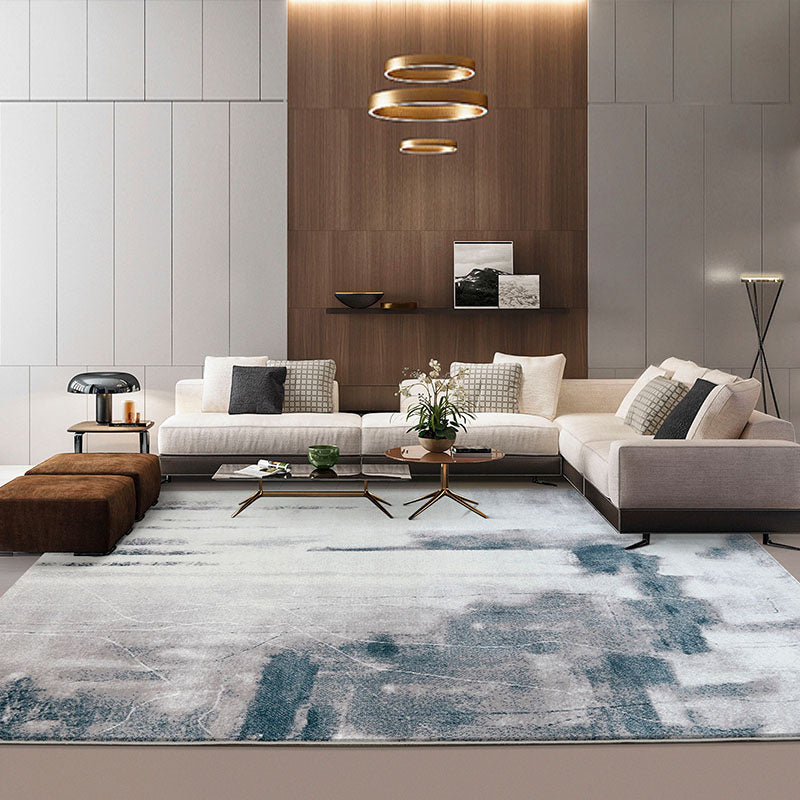 Multicolor Cyberpunk Rug Synthetics Abstract Printed Carpet Pet Friendly Stain-Resistant Indoor Rug for Living Room Gray-Blue Clearhalo 'Area Rug' 'Rug' 2215063