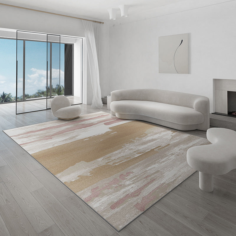Cyberpunk Home Decoration Rug Multi Color Abstract Print Indoor Rug Cotton Blend Pet Friendly Non-Slip Carpet Yellow Clearhalo 'Area Rug' 'Rug' 2215092