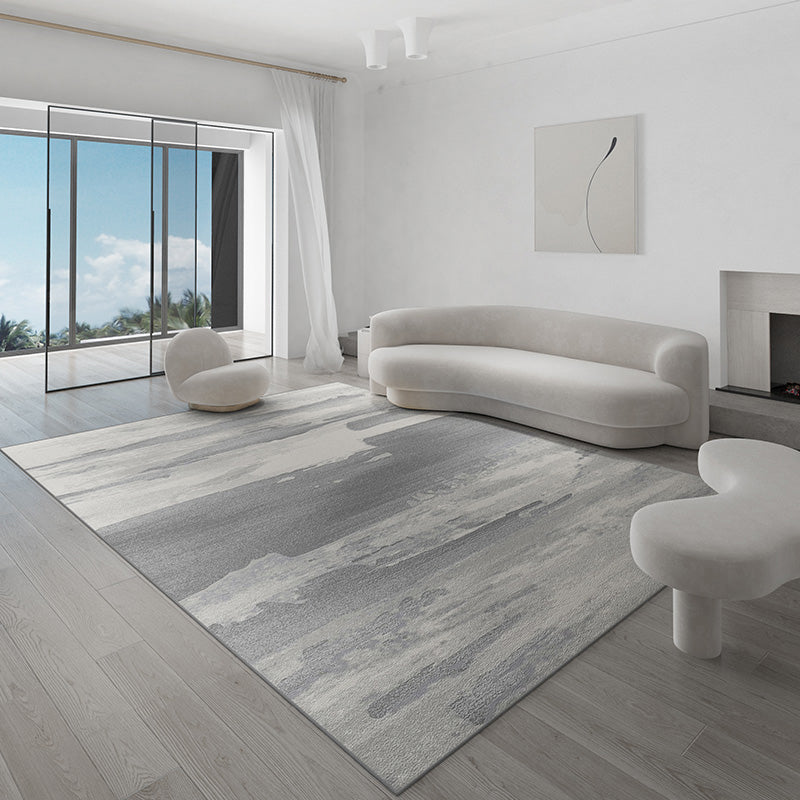Cyberpunk Home Decoration Rug Multi Color Abstract Print Indoor Rug Cotton Blend Pet Friendly Non-Slip Carpet Grey Clearhalo 'Area Rug' 'Rug' 2215099