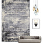 Multi Colored Creative Rug Synthetics Abstract Printed Carpet Anti-Slip Backing Washable Indoor Rug for Living Room Dark Gray Clearhalo 'Area Rug' 'Rug' 2215136