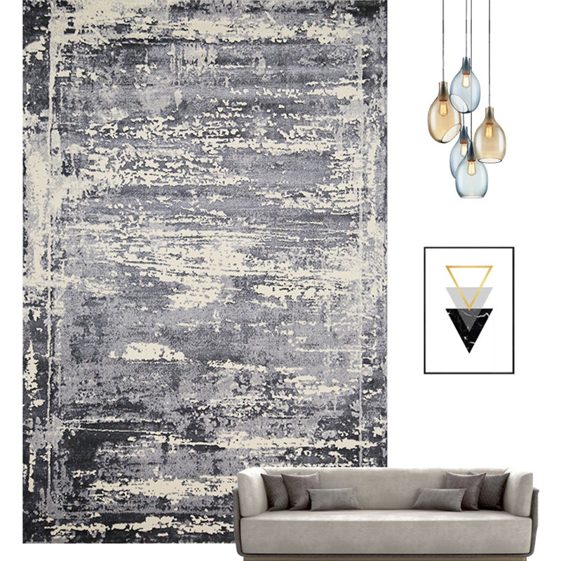 Multi Colored Creative Rug Synthetics Abstract Printed Carpet Anti-Slip Backing Washable Indoor Rug for Living Room Dark Gray Clearhalo 'Area Rug' 'Rug' 2215136