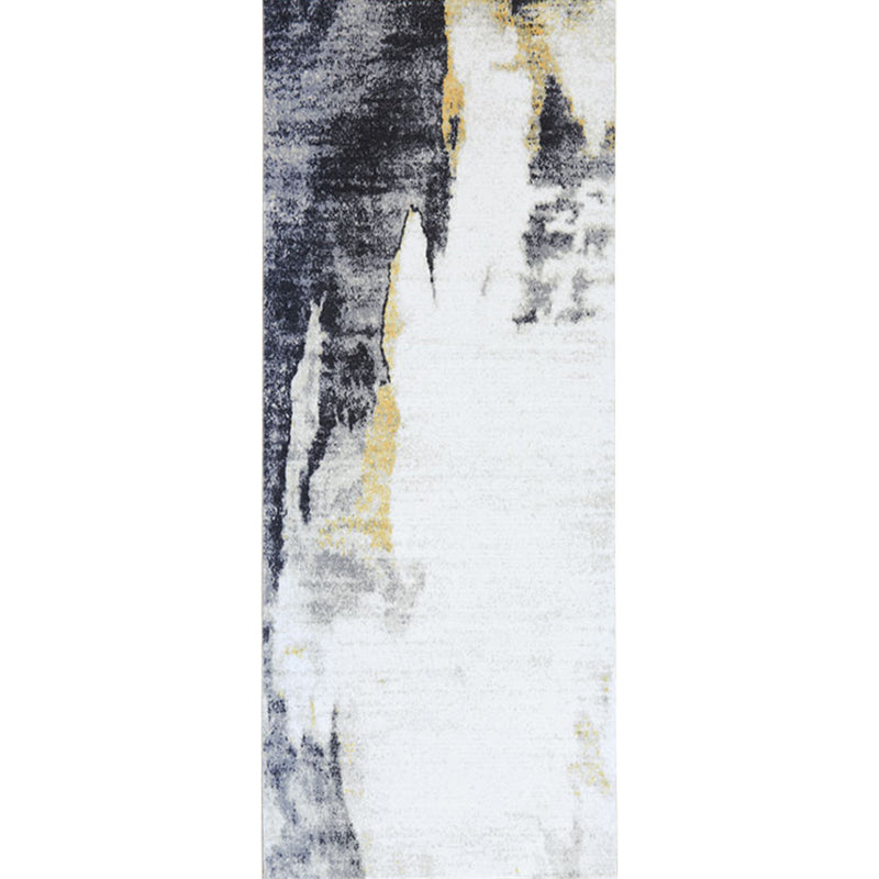 Modern Bedroom Rug Multi Color Abstract Patterned Indoor Rug Polyster Pet Friendly Washable Carpet White-Yellow Clearhalo 'Area Rug' 'Rug' 2215149
