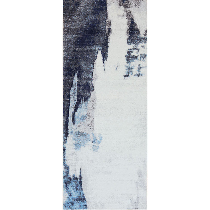 Modern Bedroom Rug Multi Color Abstract Patterned Indoor Rug Polyster Pet Friendly Washable Carpet White-Blue Clearhalo 'Area Rug' 'Rug' 2215161