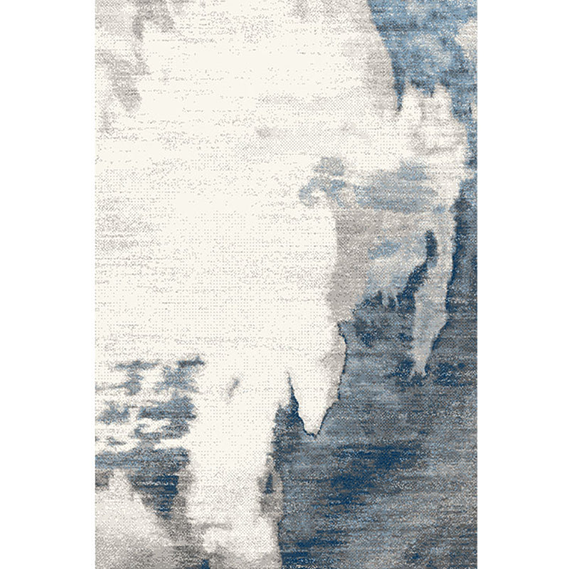 Chinese Abstract Print Rug Multi Color Synthetics Area Carpet Washable Pet Friendly Easy Care Rug for Living Room Gray-Blue Clearhalo 'Area Rug' 'Rug' 2215184