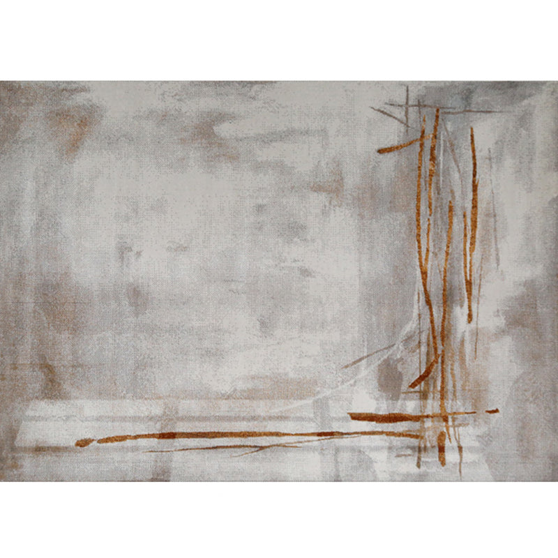 Modern Abstract Printed Rug Multi Color Polyster Carpet Non-Slip Backing Stain-Resistant Rug for Living Room Grey Clearhalo 'Area Rug' 'Rug' 2215258