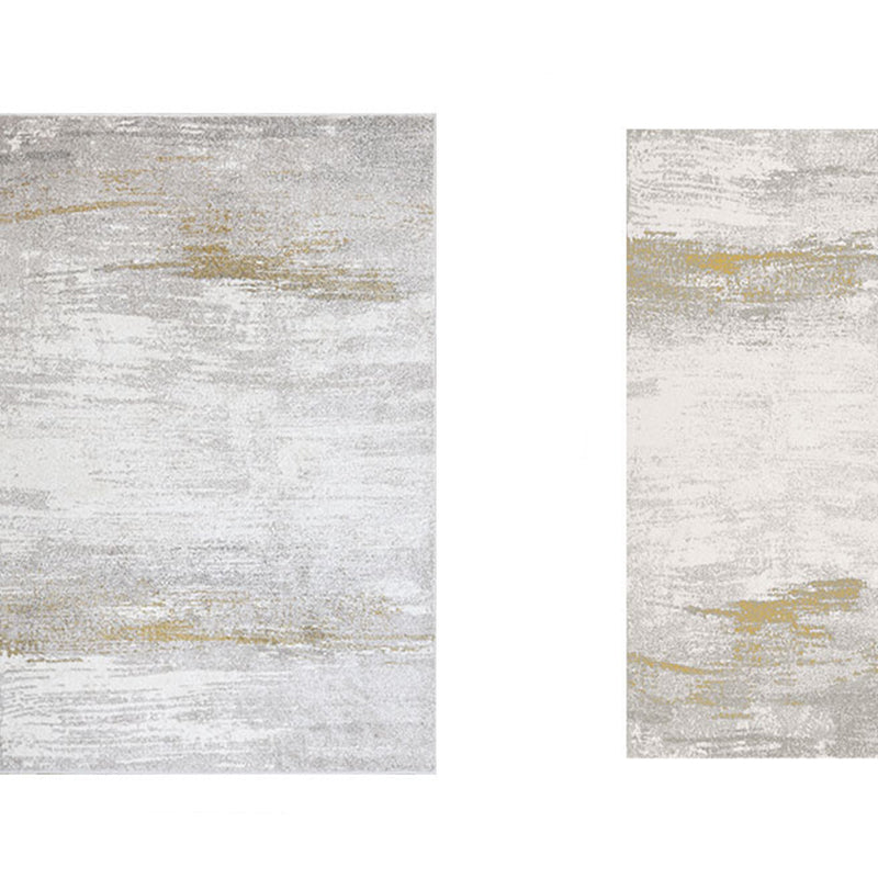 Multi-Colored Nordic Rug Polypropylene Abstract Print Indoor Rug Pet Friendly Non-Slip Carpet for Room Silver Gray Clearhalo 'Area Rug' 'Rug' 2215283