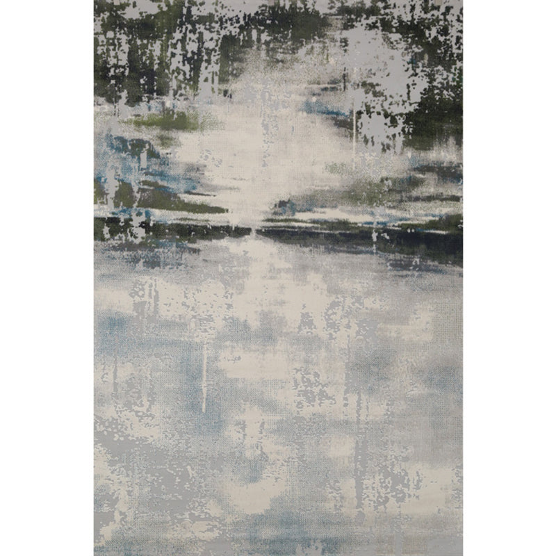 Multi-Color Abstract Print Rug Polyster Chinese Area Rug Pet Friendly Anti-Slip Backing Carpet for Living Room Gray-Green Clearhalo 'Area Rug' 'Rug' 2215297